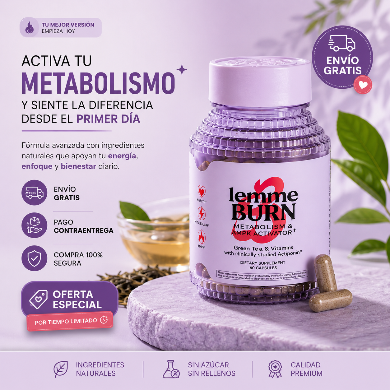 Lemme Burn™ | Soporte Metabólico Natural